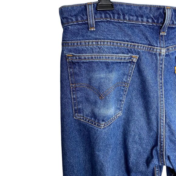 Vintage Levi's 550 1990’s 36x30 Relaxed Fit Tapered Leg Orange Tab Dark Wash - Picture 5 of 11